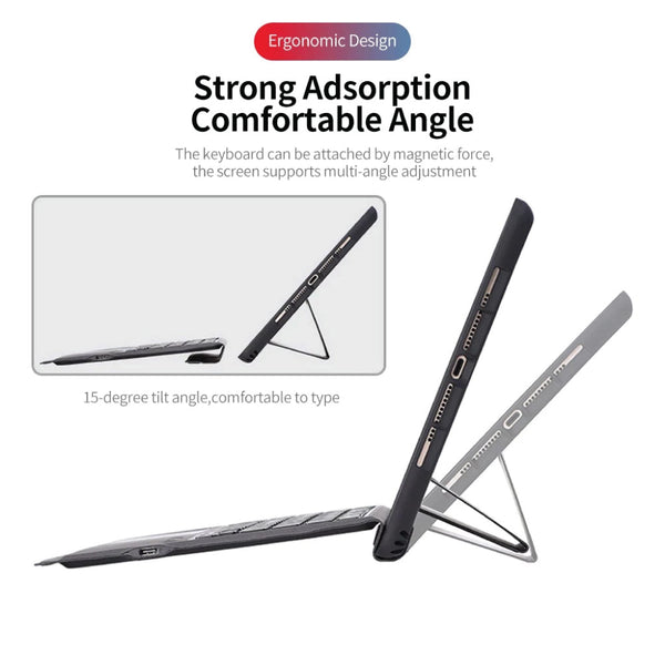 TECPHILE - T207 Wireless Keyboard Case For iPad - 10