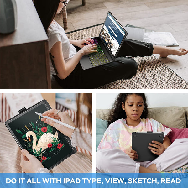 TECPHILE - F109ATS Keyboard Case for iPad - 4