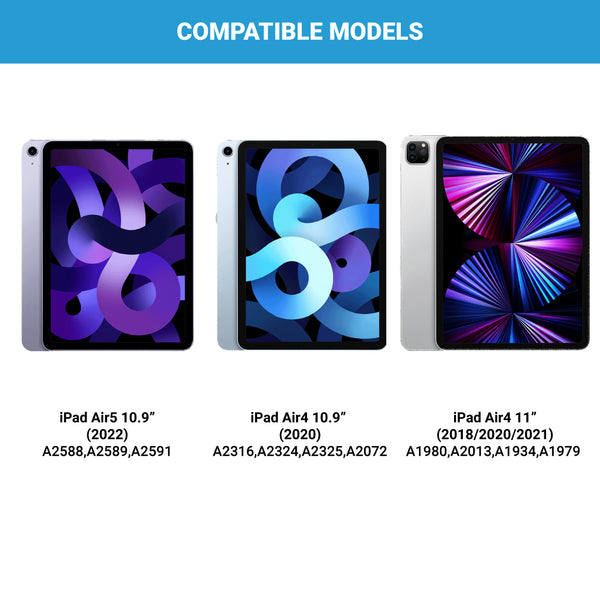 TECPHILE - J3125-6D Wireless Keyboard Case for iPad - 11