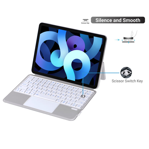 TECPHILE - J3125-6D Wireless Keyboard Case for iPad - 15