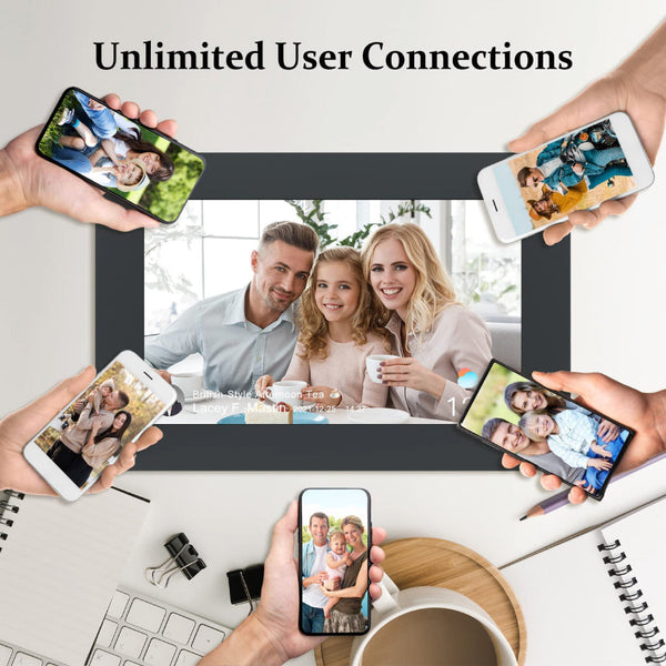 TECPHILE - Portrait 9 inch Smart WiFi Photo Frame - 6