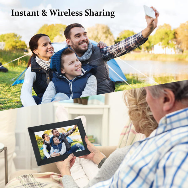 TECPHILE - Portrait 9 inch Smart WiFi Photo Frame - 8