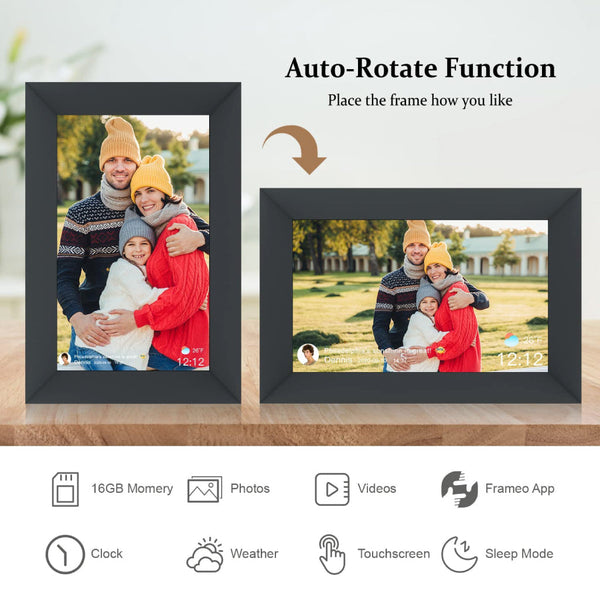 TECPHILE - Portrait 9 inch Smart WiFi Photo Frame - 2