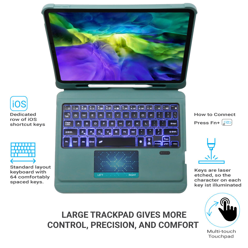 Concept-Kart-TECPHILE-T207D-Wireless-Keyboard-Case-For-iPad-Jasper-Green-1_3