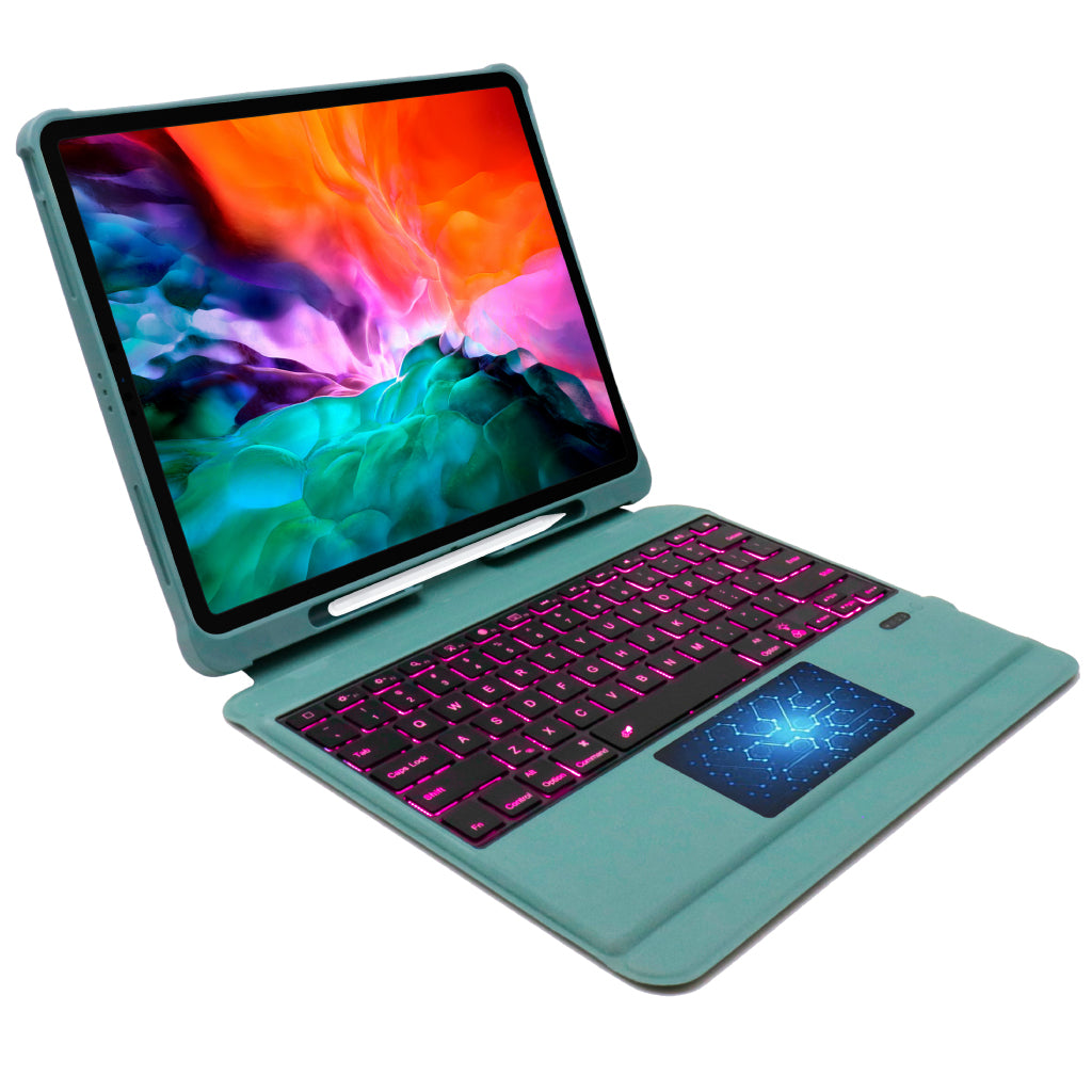 Concept-Kart-TECPHILE-T209D-Wireless-Keyboard-Case-for-iPad-Jasper-Green-1_1
