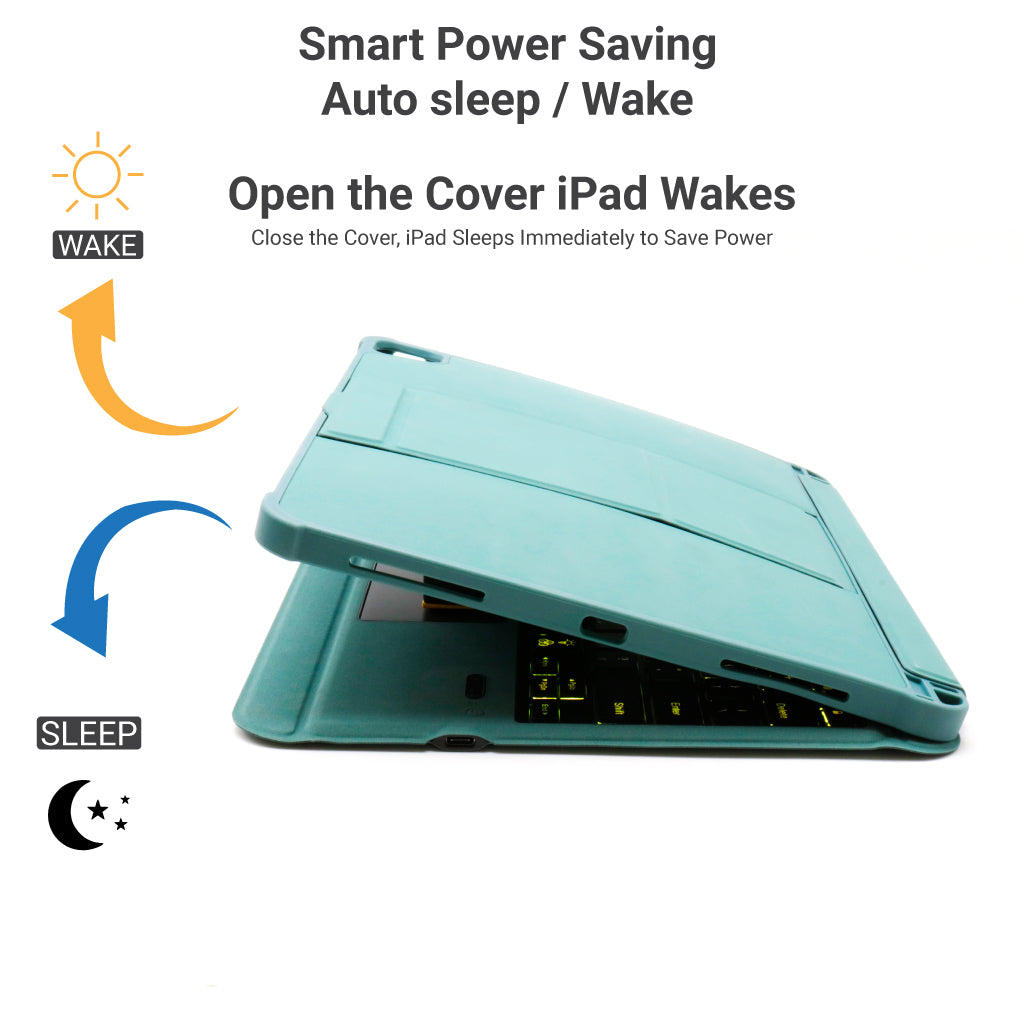 Concept-Kart-TECPHILE-T209D-Wireless-Keyboard-Case-for-iPad-Jasper-Green-1_4