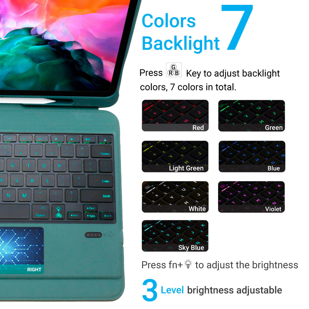 Concept-Kart-TECPHILE-T209D-Wireless-Keyboard-Case-for-iPad-Jasper-Green-1_7