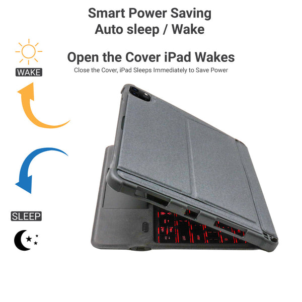 TECPHILE - T5207D - Wireless Keyboard Case for iPad - 6