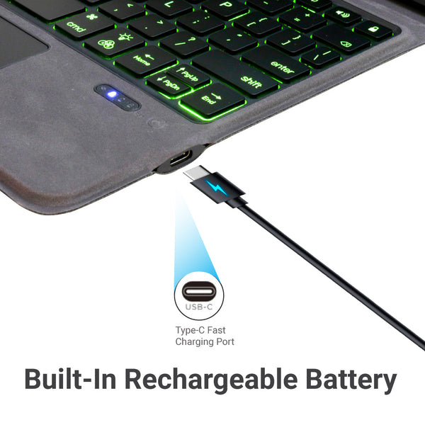 TECPHILE - T5207D - Wireless Keyboard Case for iPad - 5