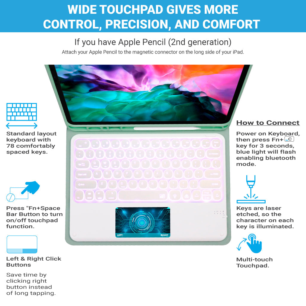 Concept-Kart-TECPHILE-YM131T-Wireless-Keyboard-Case-for-iPad-Green-163578_3