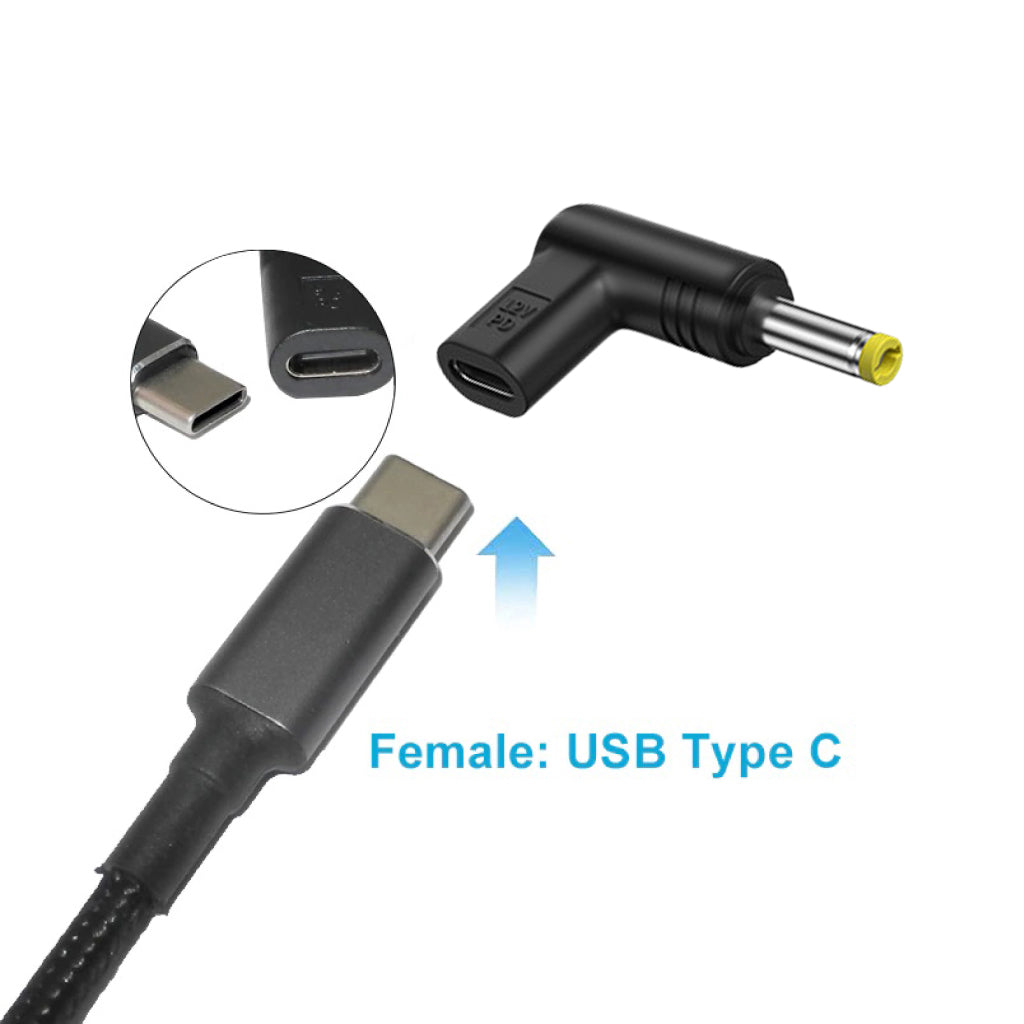 TECPHILE - 12V USB C PD to DC Charging Converter