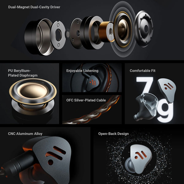 Fosi Audio – IM4 Single DD Open Back In-Ear Monitor - 10