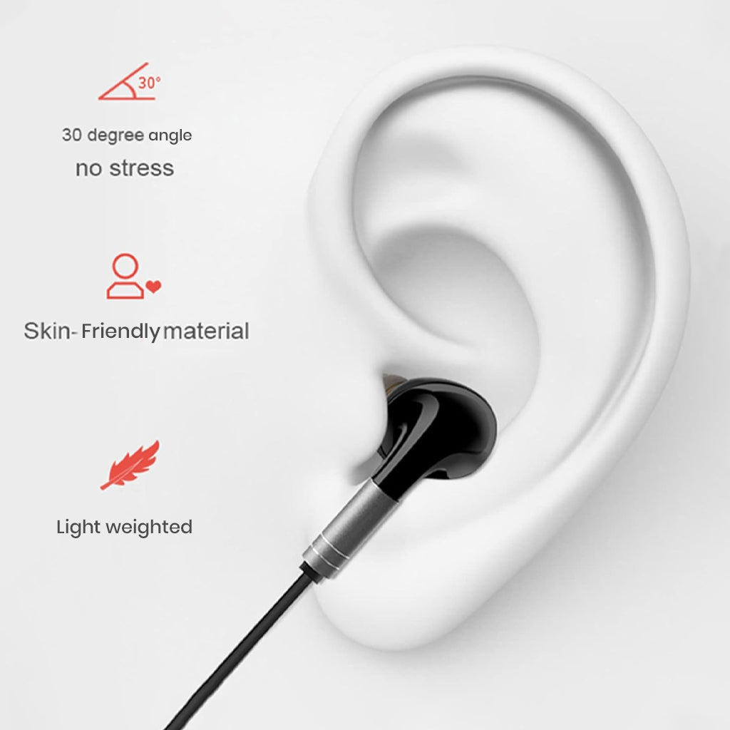 ZXQ A2 Wired Earphone Black is Lightweight