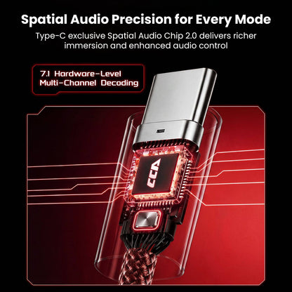 CCA Falcon IEM with spatial audio chip for immersive sound and enhanced audio control