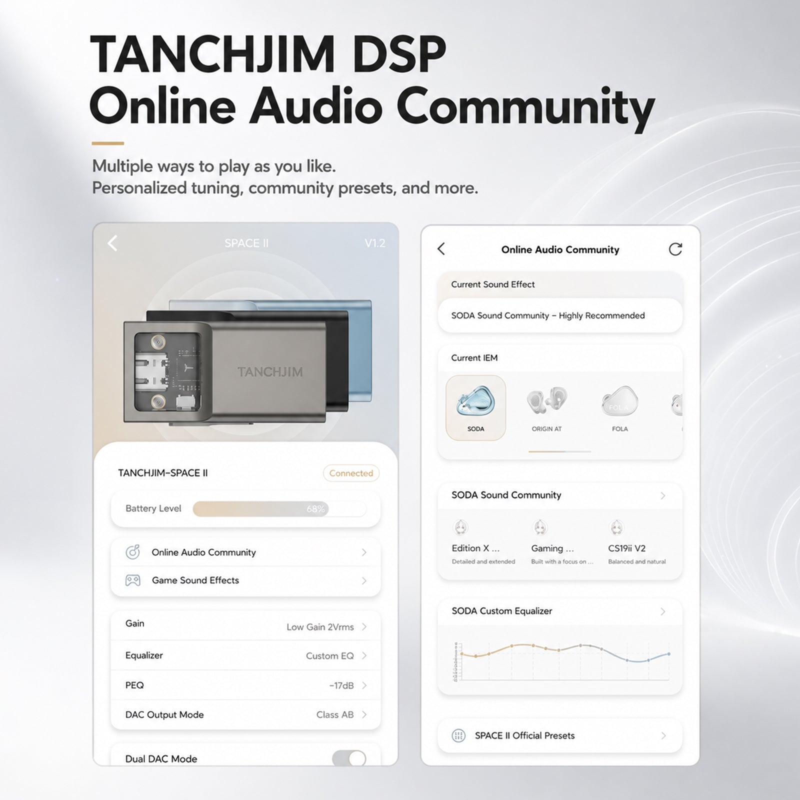 TANCHJIM - Space II Dual CS43131 Portable USB DAC & Amp