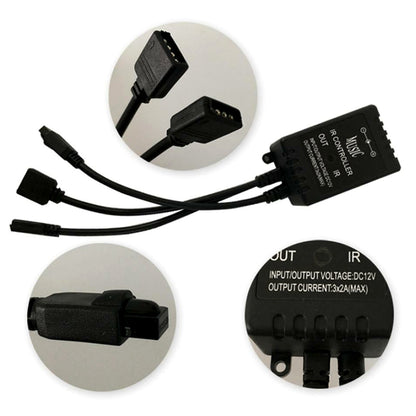 TECPHILE - 4 Pin RGB LED Strip Light IR Music Controller