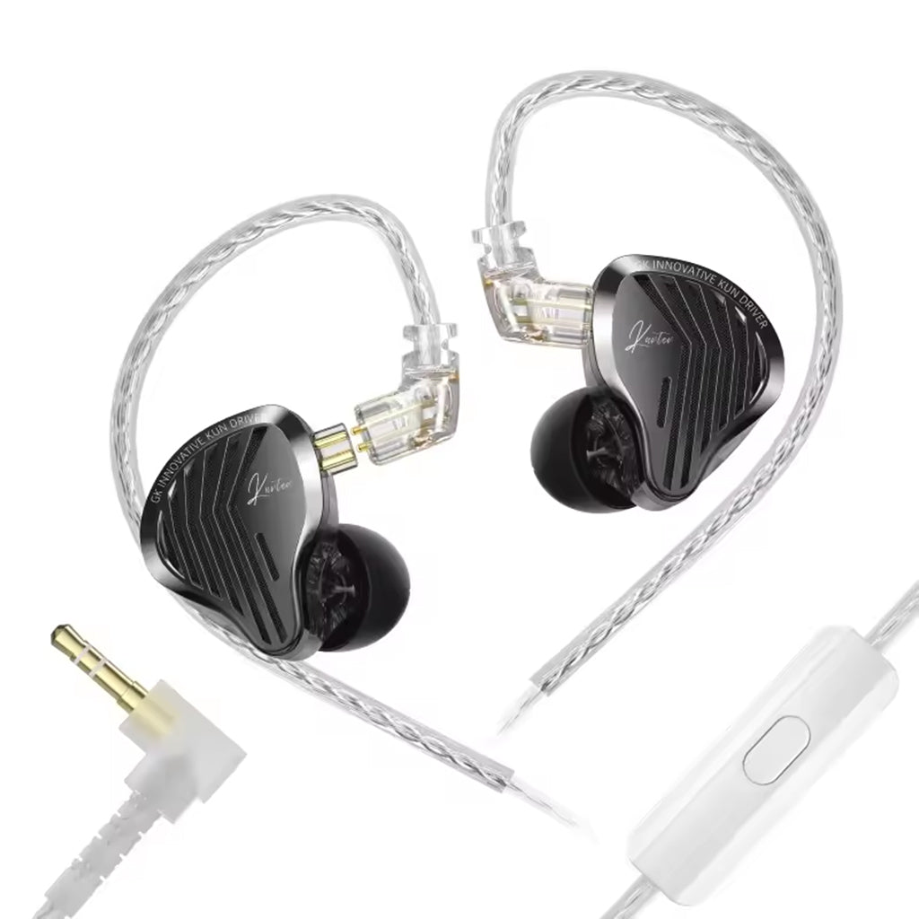 GK- KUNTEN 10mm Super-Linear DD Driver IEM with in-line mic and 0.78mm cable, designed for clear calls and premium audio performance.