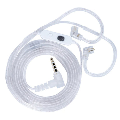 KZ M2 Cable with Mic - Upgrade Audio | 3.5mm & Type-C, 3.5mm jack version with silver-plated wire and built-in mic for universal compatibility.