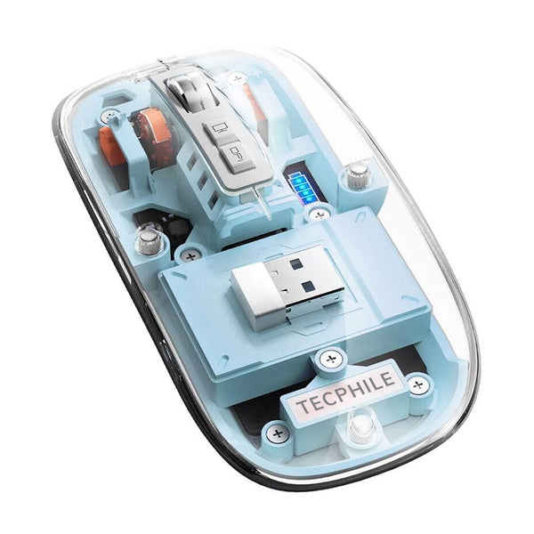 TECPHILE – M133 Transparent Multi Device Wireless Mouse - 1