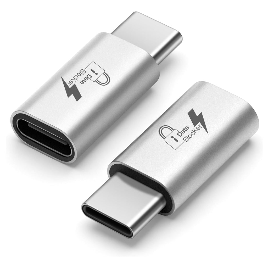 TECPHILE USB-C Data Blocker Adapter provides secure charging by isolating data lines in USB-C connections for phones and tablets.