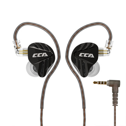 CCA Falcon in-ear monitors with black and silver design