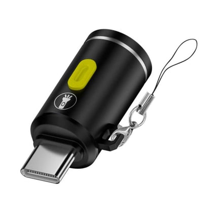 TECPHILE Mini Flashlight Adapter - USB-C Essential with compact design and bright LED for instant lighting on-the-go. Ideal for keychains or EDC kits.