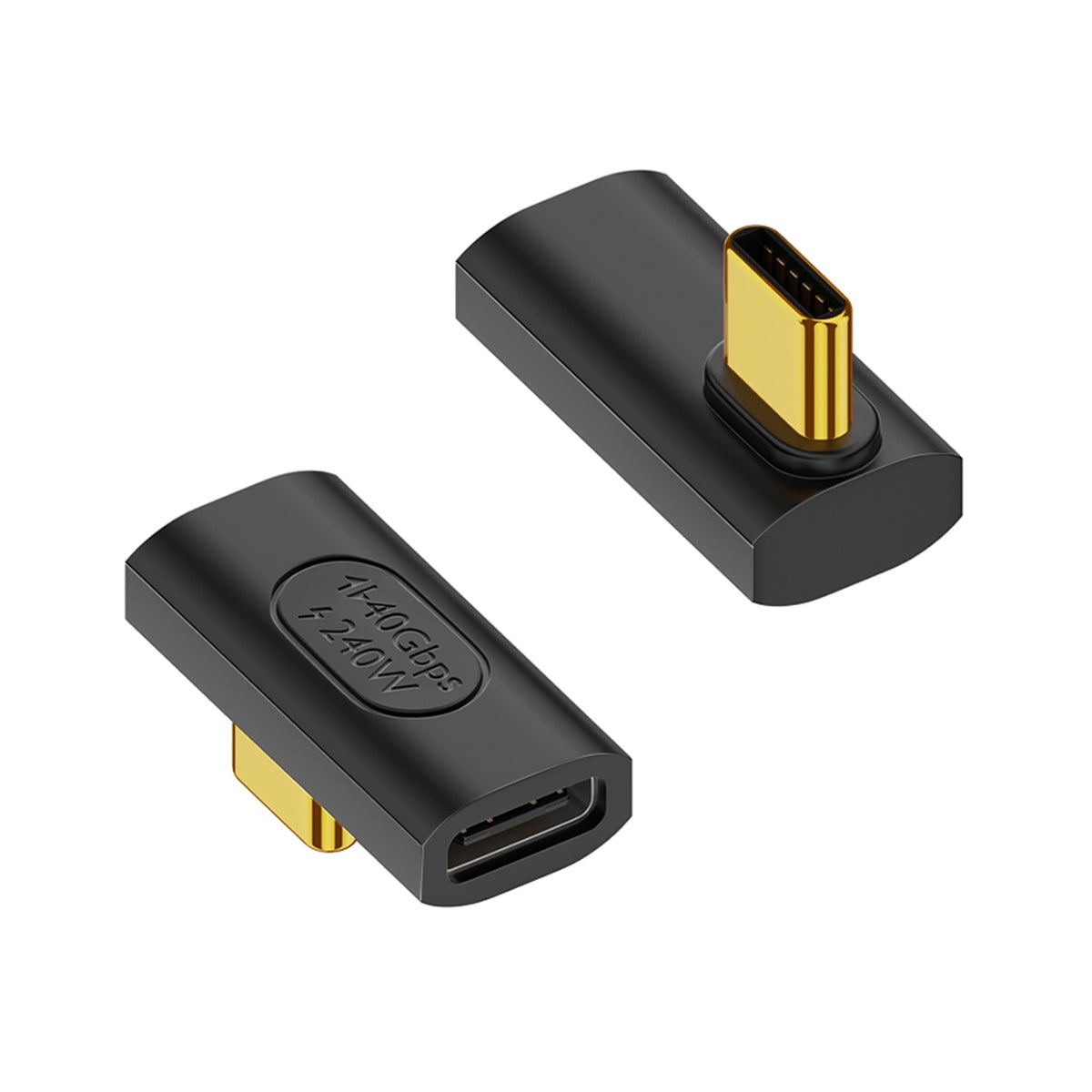 Smartphone connected to a USB C charger with a black and gold adapter, emphasizing fast 240W charging support, with text overlay