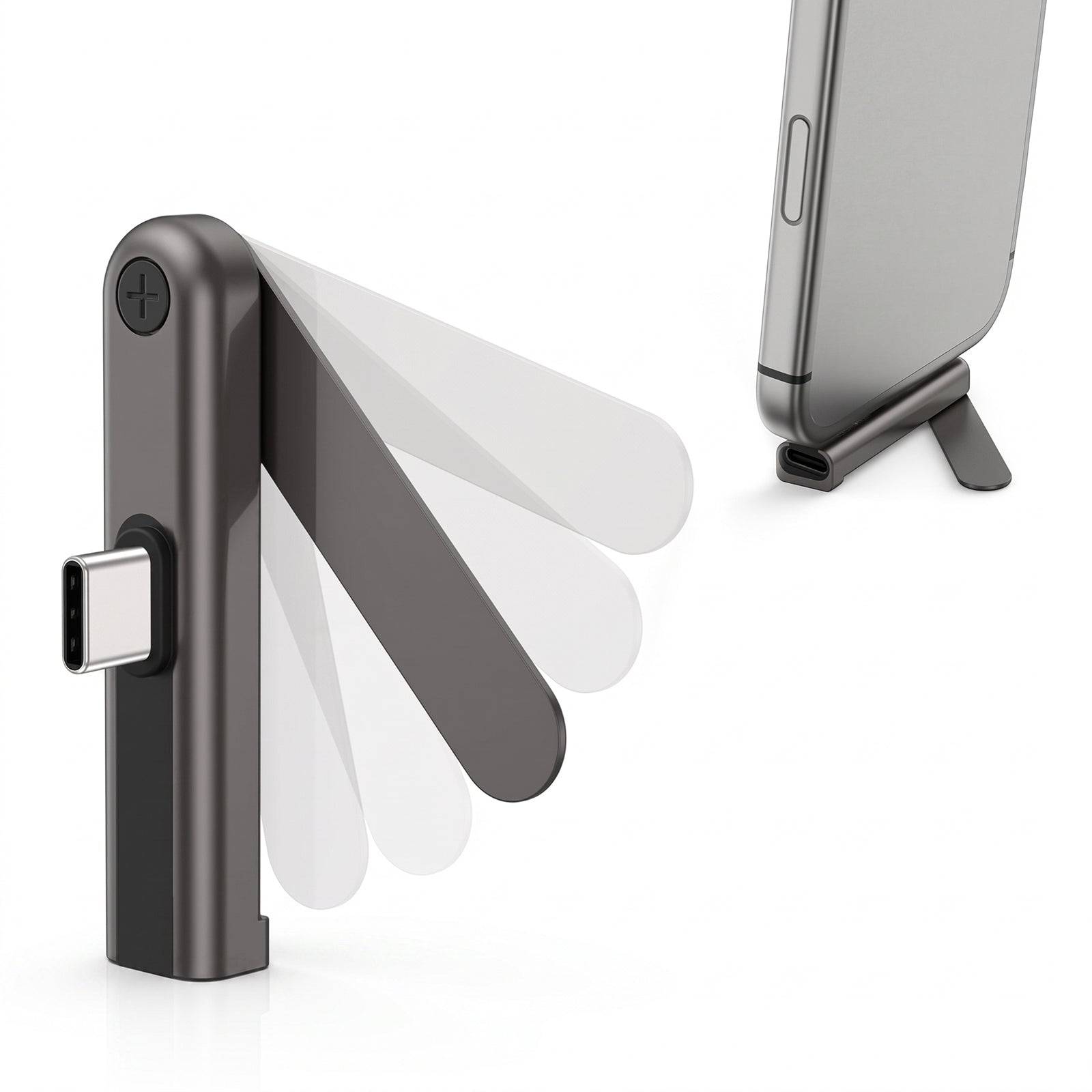 TECPHILE 240W Type C Charging Adapter with Foldable Mobile Stand