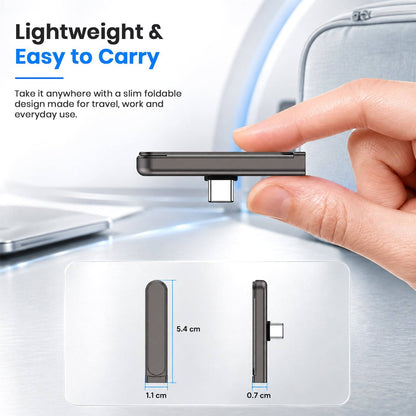 TECPHILE 240W Type C Charging Adapter with Foldable Mobile Stand