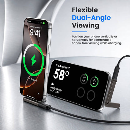 TECPHILE 240W Type C Charging Adapter with Foldable Mobile Stand