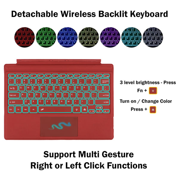 TECPHILE - Wireless Keyboard for Microsoft Surface Pro 3/4/5/6/7 - 3