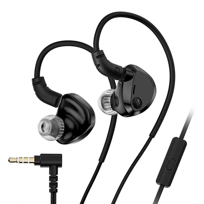 Close-up of black over-ear headphones with detachable cables