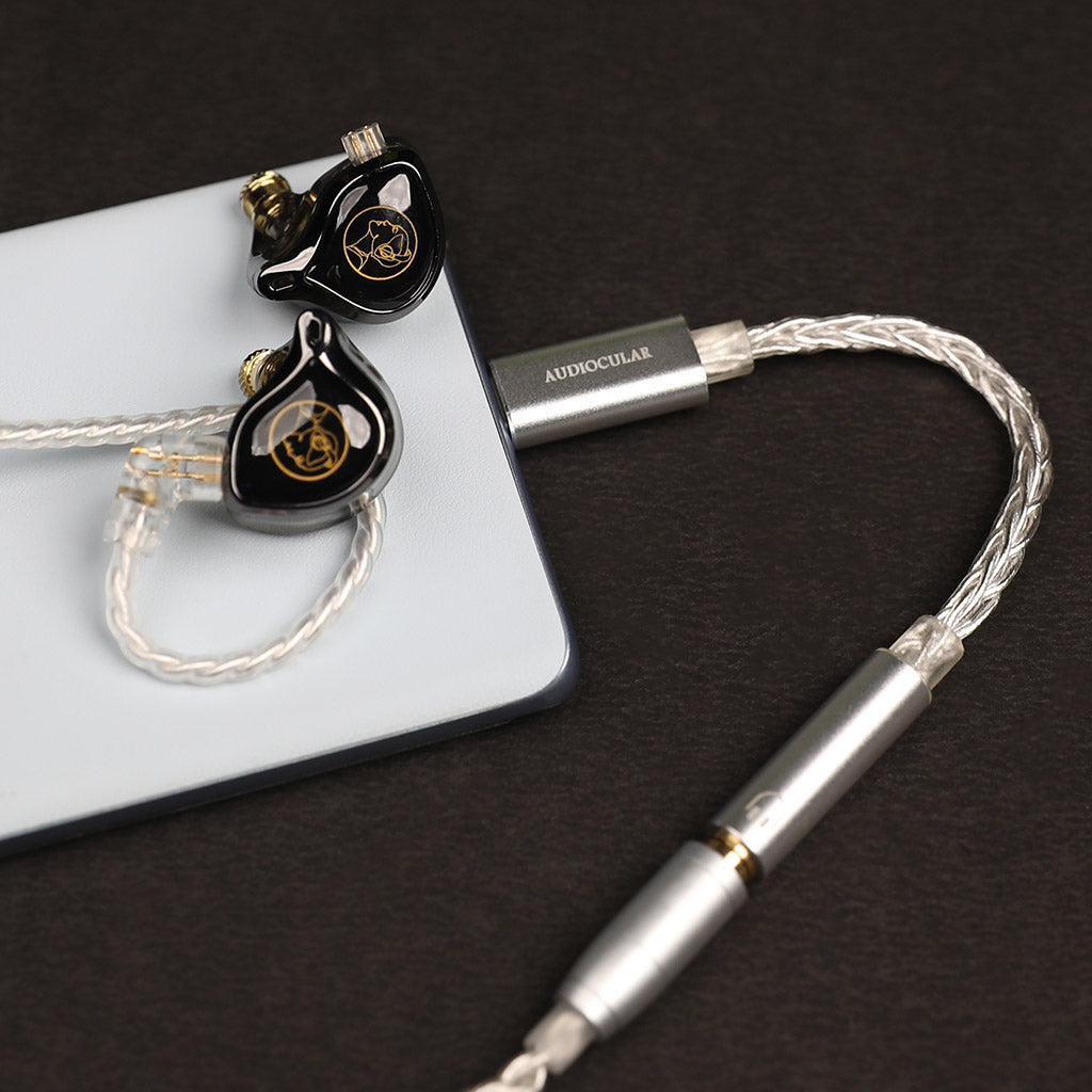 Audiocular LEX and audiocular Dac D07Slim combo without latex eartips