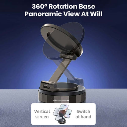 TECPHILE T30 phone holder with 360° rotation base allows panoramic viewing and easy switching between vertical and horizontal modes.