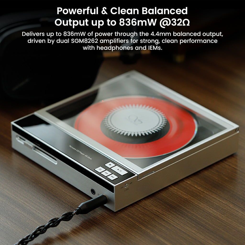 Modern CD player with balanced output and wireless connectivity