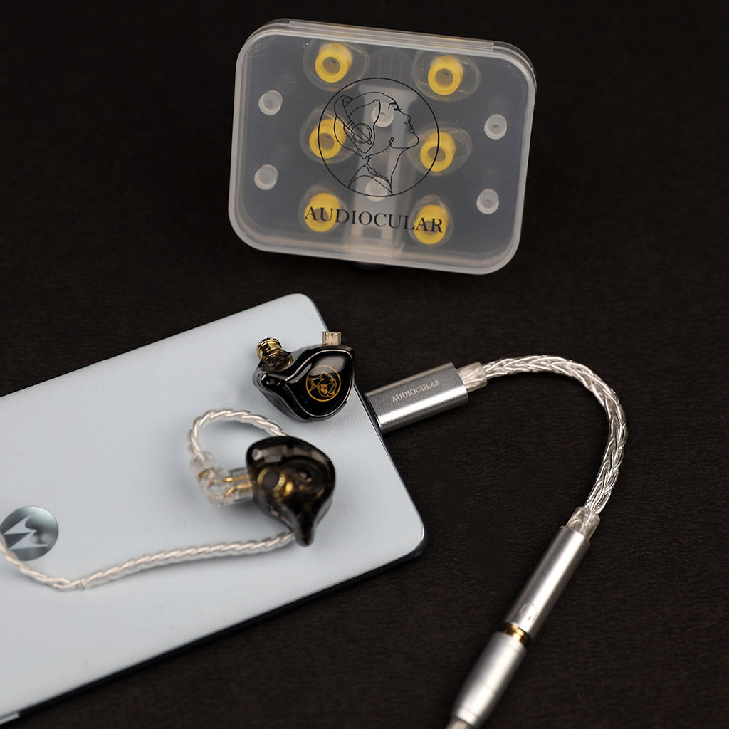 Audiocular LEX D07Slim combo with latex eartips