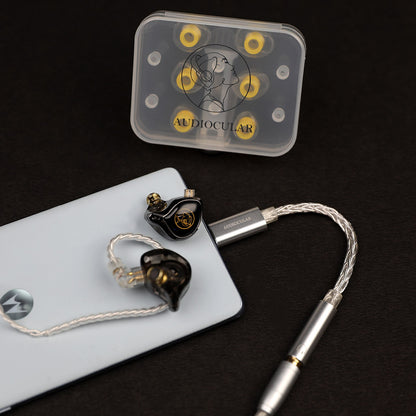 Audiocular LEX D07Slim combo with latex eartips