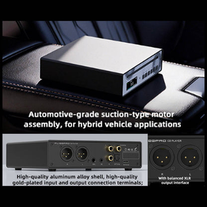 Rear view of high-quality aluminum alloy audio interface with XLR output