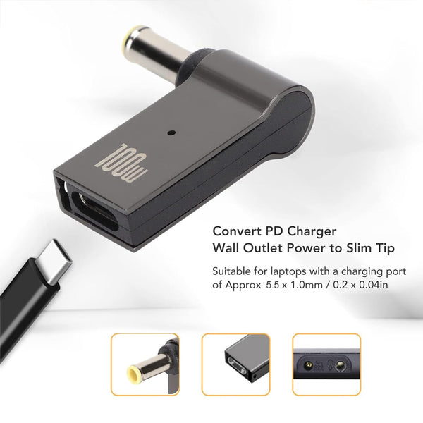 TECPHILE - 100W USB C Adapter Connector For ASUS Laptop - 13