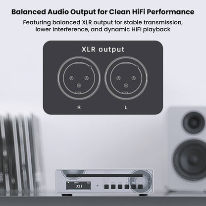 Portable CD player with digital display and headphones