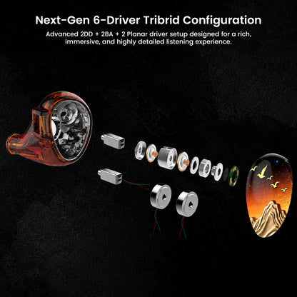 Kinera - Celest Phoenixcall 2.0 2DD + 2BA + 2 Planar Drivers IEMs
