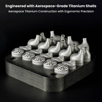 Aerospace-grade titanium shells for in-ear monitors with ergonomic design
