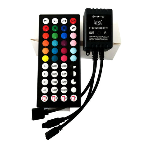 TECPHILE - 4 Pin RGB LED Strip Light IR Music Controller