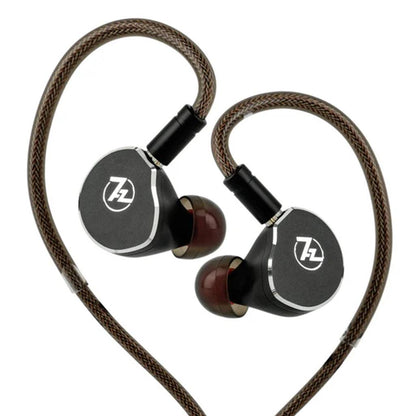 7HZ x Crinacle Diablo IEM with braided detachable cable and ergonomic design for high-fidelity audio and comfortable in-ear fit.