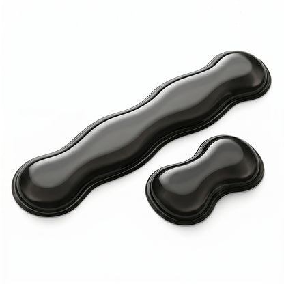 Black ergonomic gel wrist rests