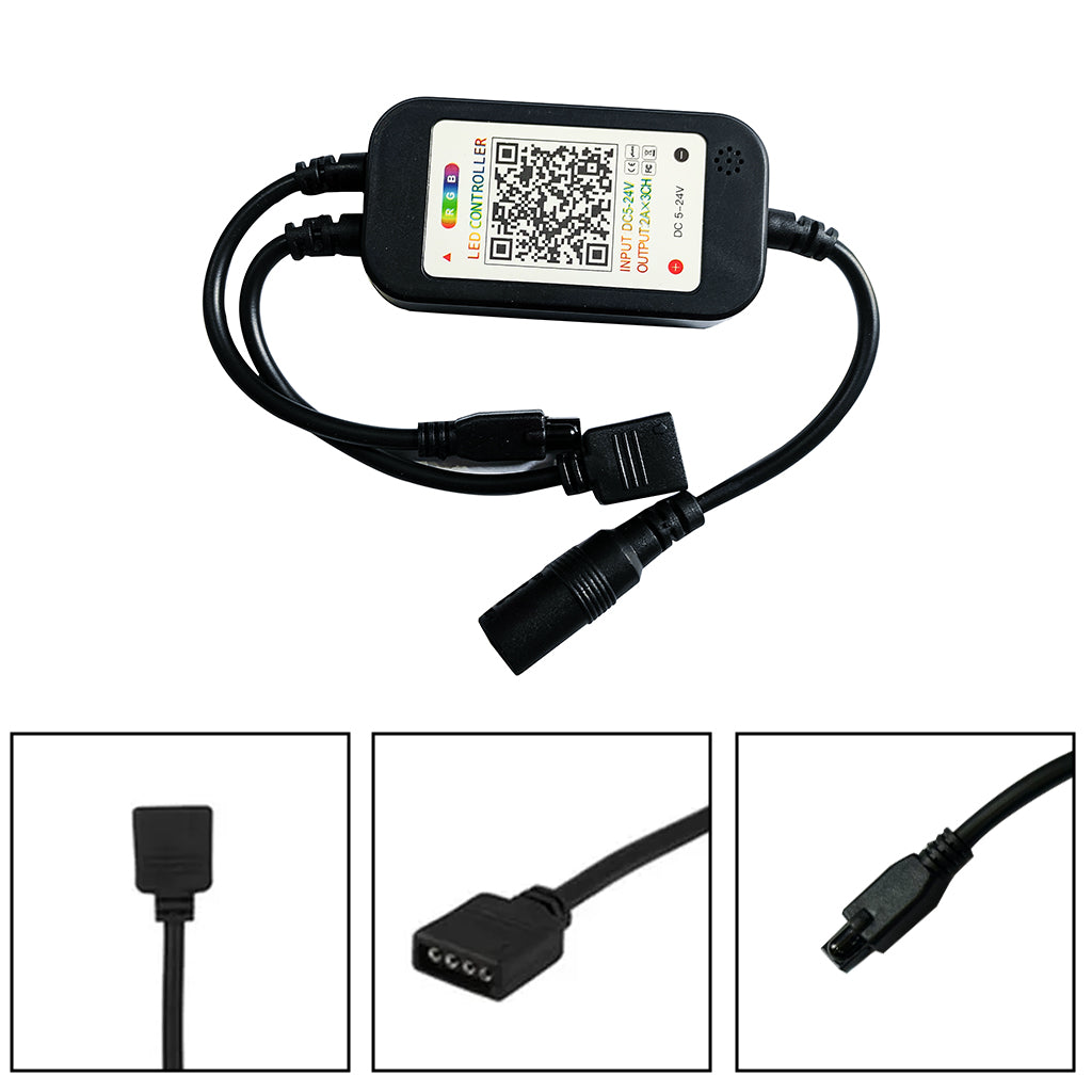 TECPHILE - Bluetooth RGB LED Strip Controller with 44 Keys Remote