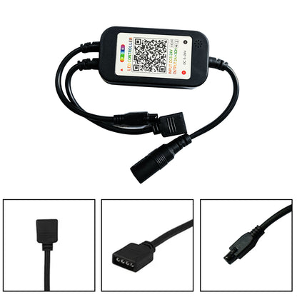 TECPHILE - Bluetooth RGB LED Strip Controller with 44 Keys Remote