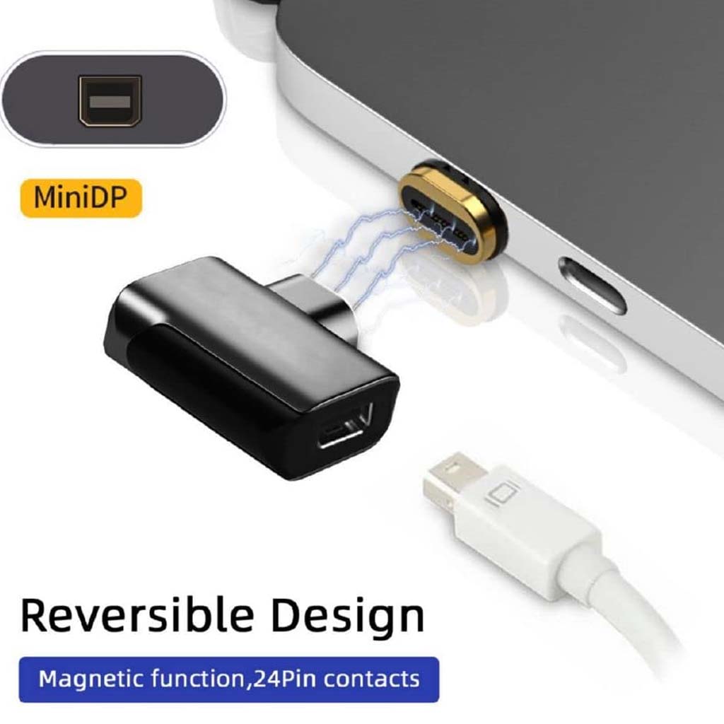 TECPHILE- Magnetic Type-C to Mini Display Port Adapter Coverter