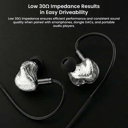 GENESIS G318 IEM with low 30Ω impedance ensures easy driveability and consistent sound quality with smartphones and portable audio devices.
