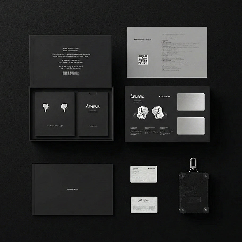 Complete unboxing of GENESIS G318s IEMs with accessories, user manual, and premium packaging for a high-end audio experience.